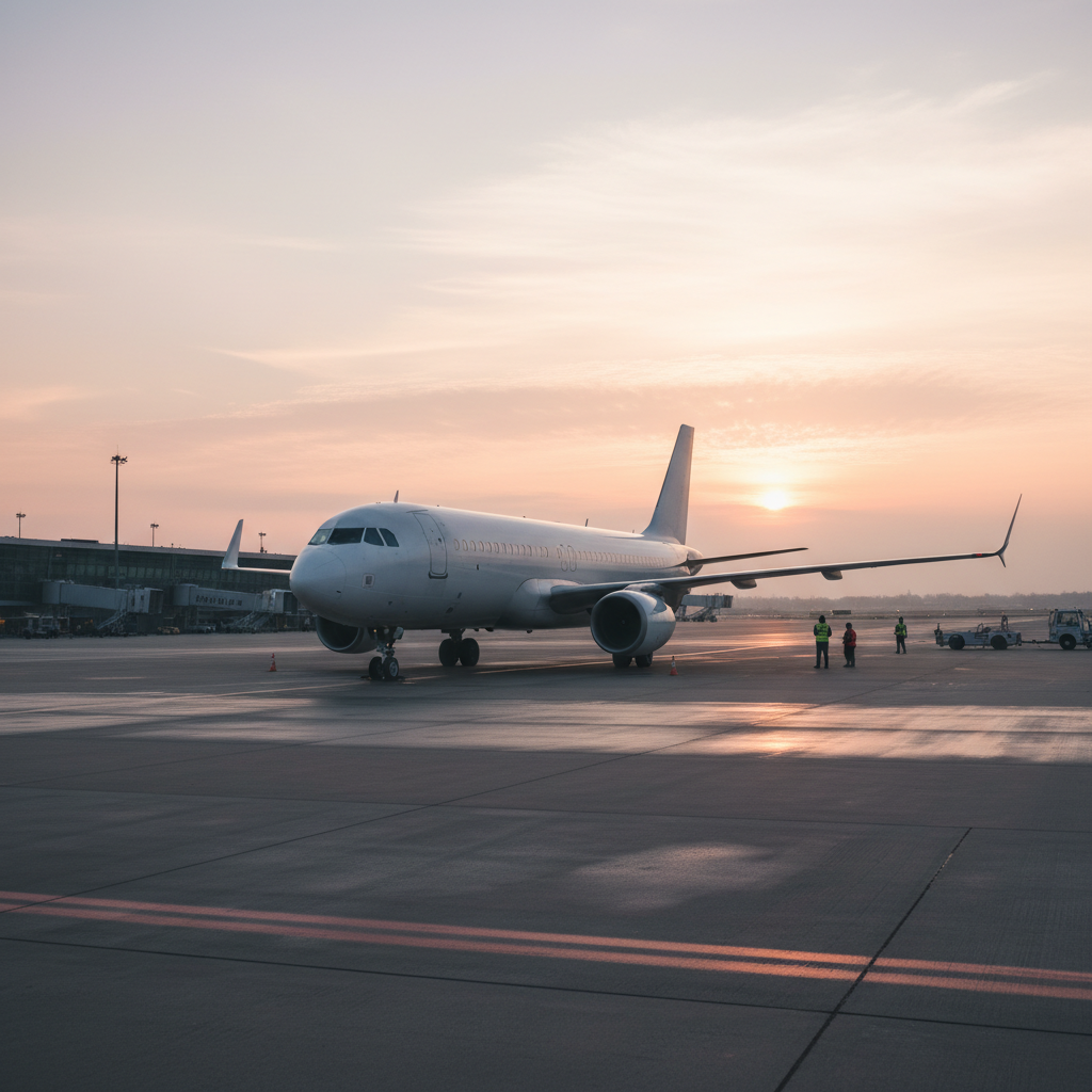 Avion de pasageri pe pistă — operatorul Turkish Airlines