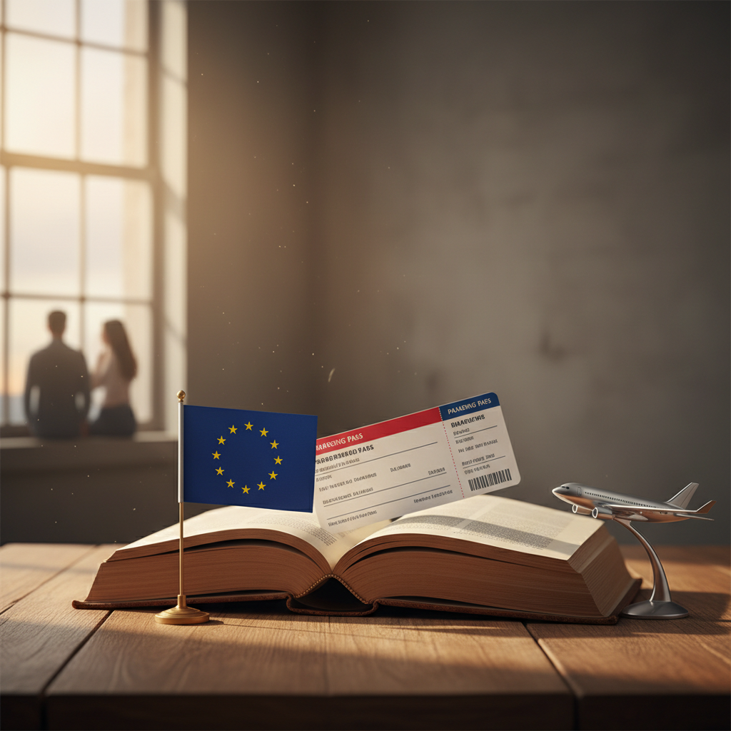 Passenger rights — book with EU flag